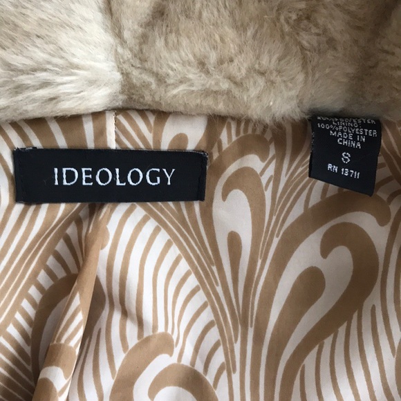 Faux fur cropped coat by Ideology size Small - Picture 2 of 4